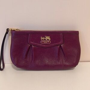 Coach Rich Purple Leather Clutch